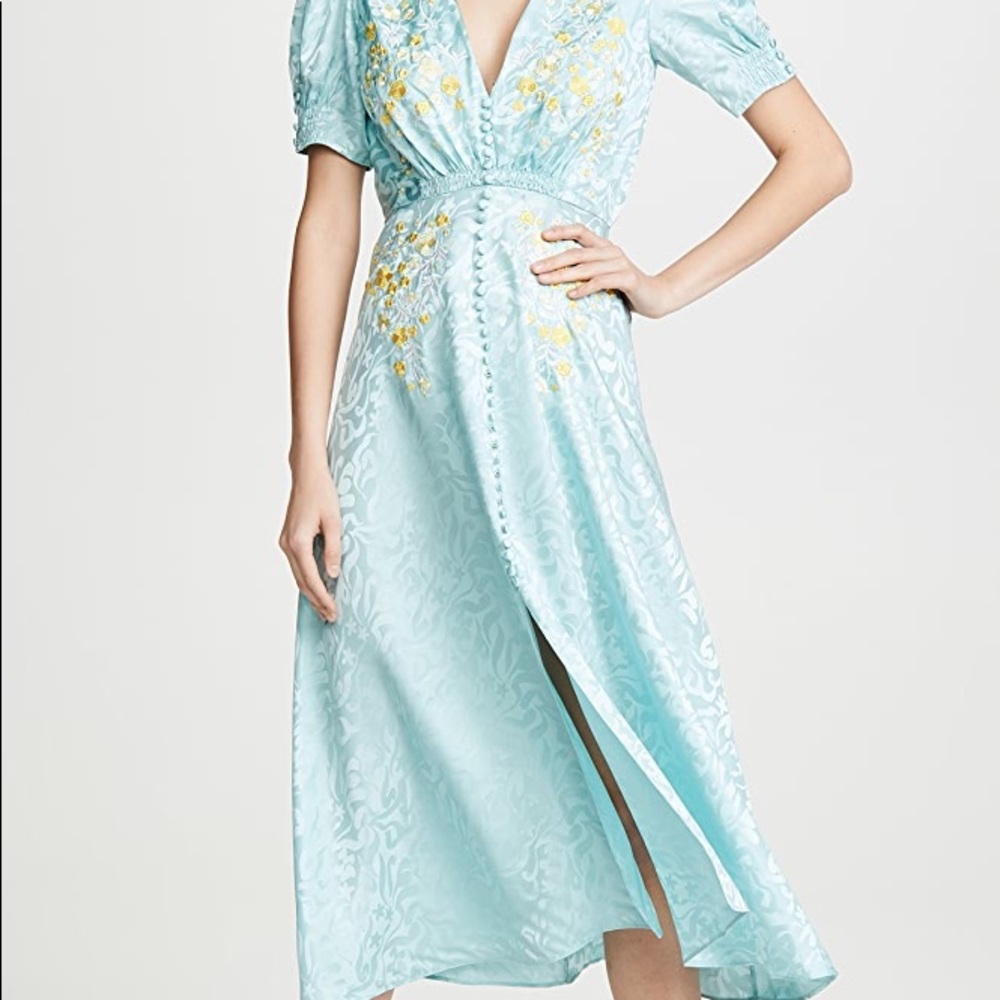 Saloni Lea Dress Light Blue Size 4
